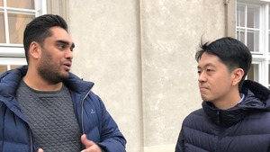 許智峯（右）現正身處丹麥。（許智峯Facebook）