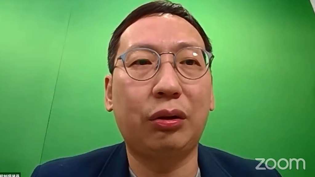 民建聯柯創盛在會議中多次發言。（網上截圖）