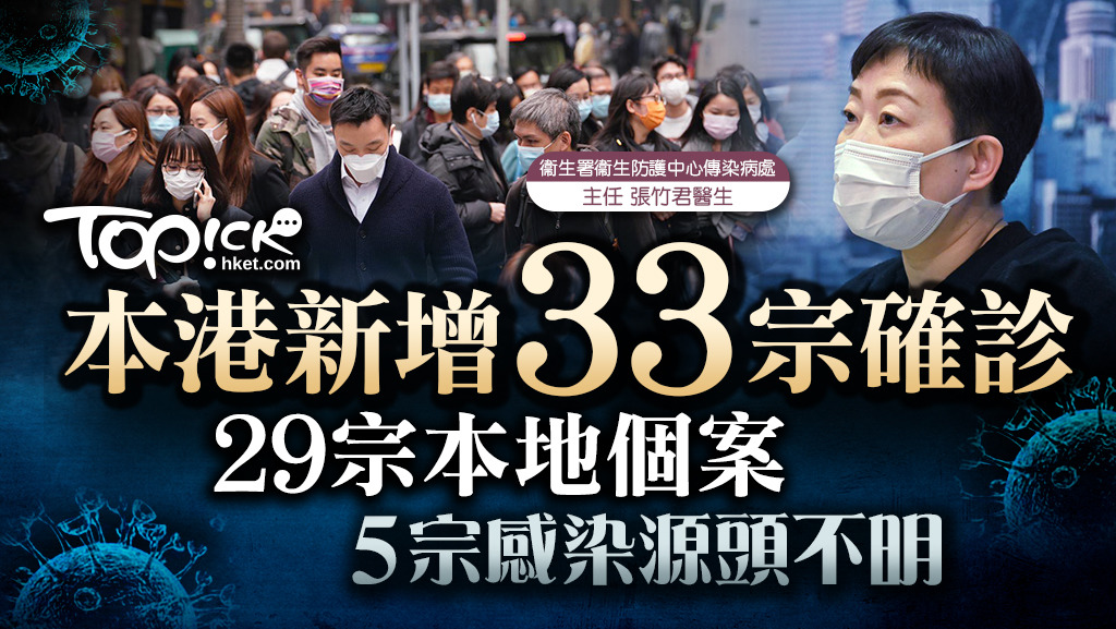 今日新增33宗確診個案。