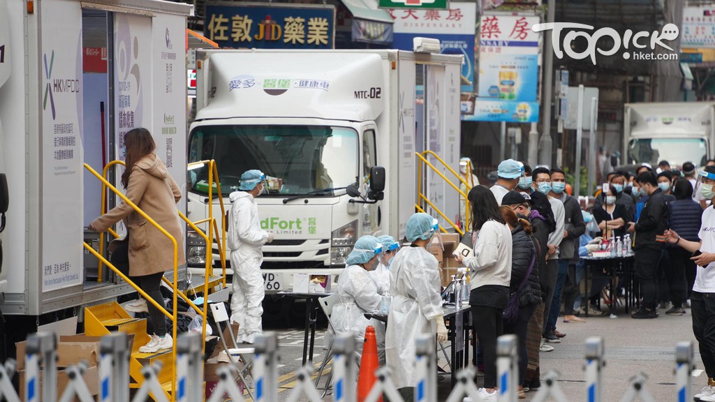 政府清晨圍封佐敦「受限區域」。(林宇翔攝)
