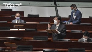 李家超稱，政府一直就基本法23條立法會進行相關工作。（曾耀輝攝）