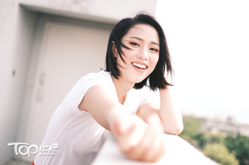 劉穎鏇在《大步走》中演陳山聰及蔣志光的女兒。（陳家瑩攝）