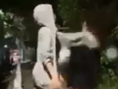 天水圍有少女被2人年齡相若的少女施襲。(網上影片截圖)