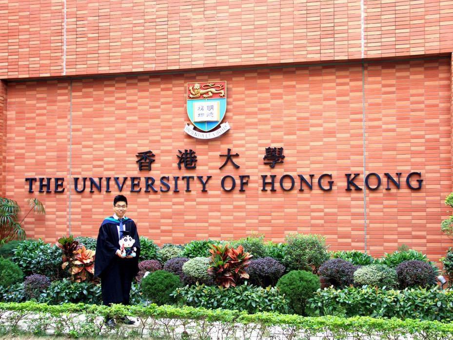 Spencer在香港大學修讀心理學系，以一級榮譽畢業。（受訪者夫提供）