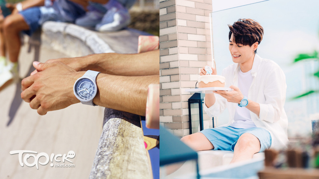 手錶品牌Swatch請來人氣男團MIRROR的顏值擔當「皮皮」陳瑞輝（Frankie）率先佩戴新款腕錶。
