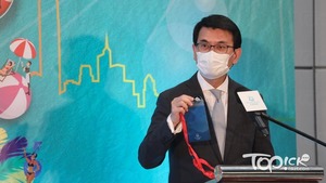 邱騰華盼本港跟內地、澳門盡快恢復通關。（陳靜儀攝）