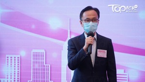 聶德權稱，本港的第一劑疫苗接種率，將於本周破50%。（林宇翔攝）