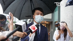 鄺俊宇出席區議員宣誓儀式。（林宇翔攝）