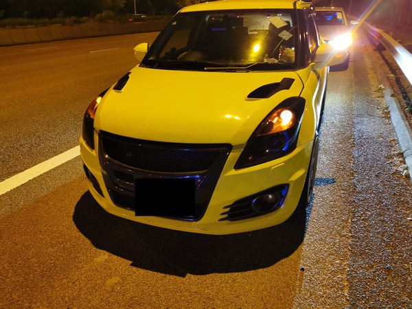 警方新界北總區交通部打擊非法賽車行動。(警方提供)
