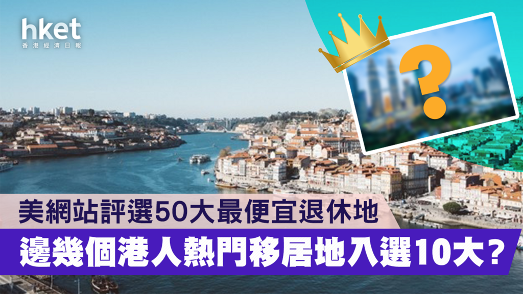 【退休移民】美網站評選50大最便宜退休地 邊幾個港人熱門移居地入選10大？