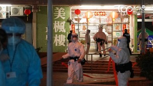 大圍美林邨美楓樓，須圍封強檢。（林宇翔攝）