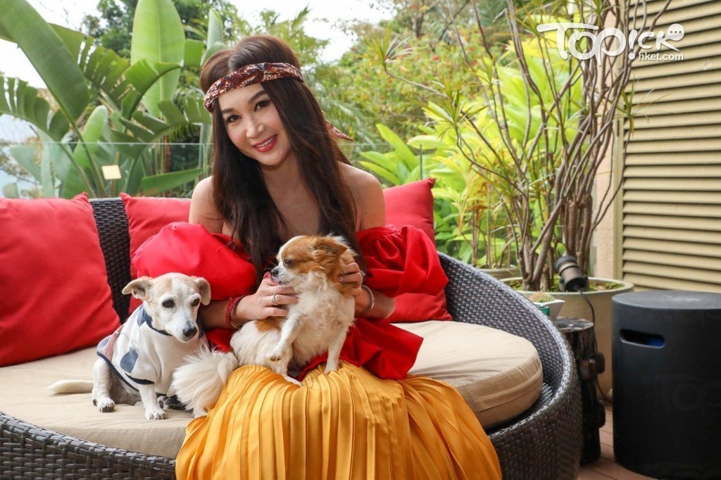 溫碧霞現養有兩犬。（攝影：湯致遠）