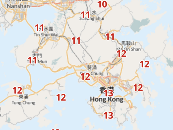 周五早上8時氣溫。(天文台截圖)