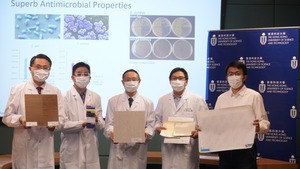 科大研發新智能殺菌塗層，可抗禦Omicron有效期長達5年。（科大提供）