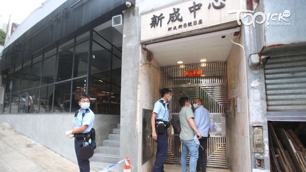 2女墮樓。(曾秋文攝) 