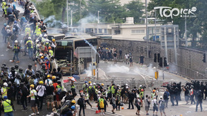 6.12金鐘非法集結事件，被告楊子俊今承認非法焦結罪判囚9個月。資料圖片