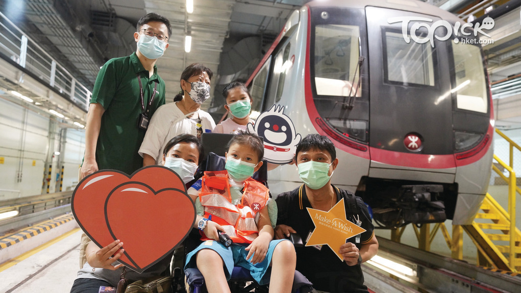 7歲小鐵路迷王晧名抗癌不言棄。（林宇翔攝）