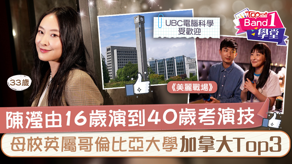陳瀅的母校英屬哥倫比亞大學，是加拿大排名第3名的大學。