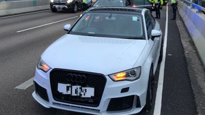 涉案私家車。（警方提供） 