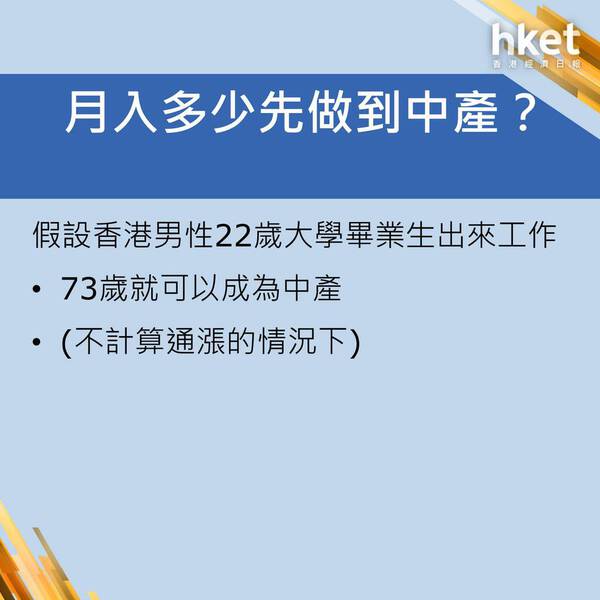 月入多少先做到中產？
