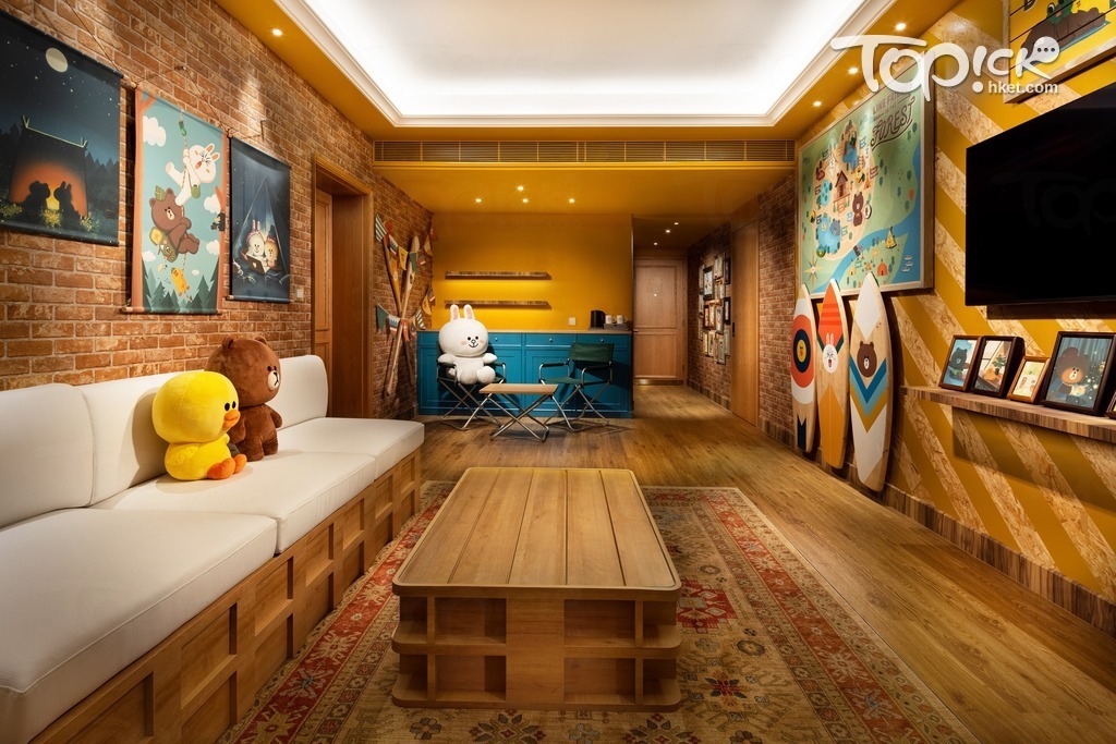 「LINE FRIENDS」房型最大，設計亦較為中性，適合一家人入住。（相片來源：澳門葡京人）