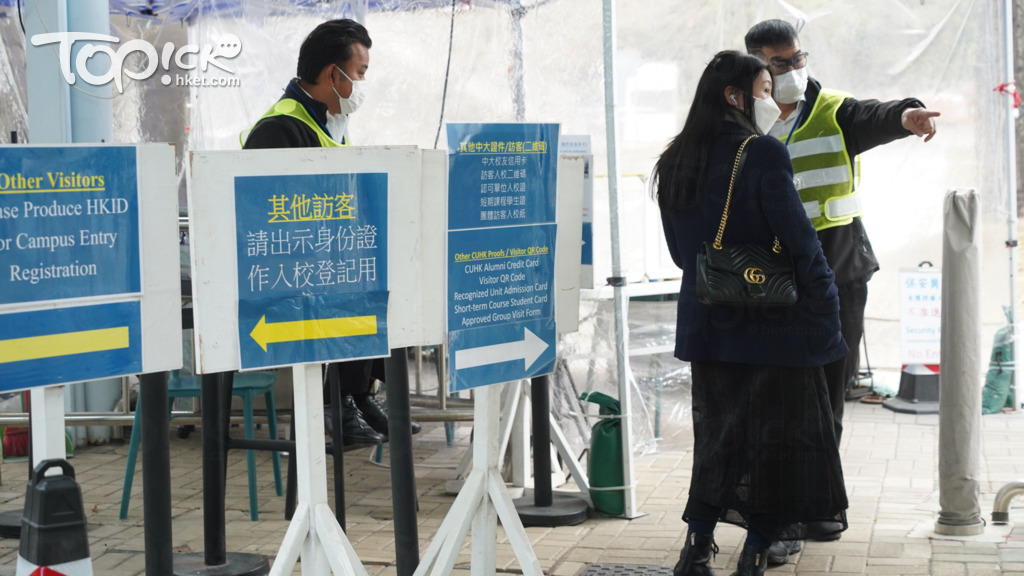 中大校長段崇智表示，因應保安理由，暫無計劃取消校園入口登記措施。（陳國峰攝）