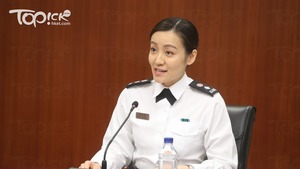 入境事務處講解人事登記處特別服務及出生和死亡登記電子服務記者會。首席入境事務主任（人事登記）翁碧霞。（黃建輝攝）