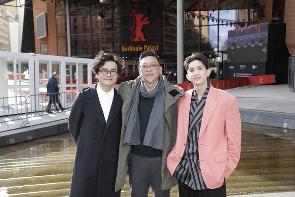 （左起）林家棟、鄭保瑞、楊樂文參展柏林影展。