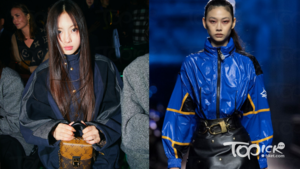 LV pre-fall 2023 有幾架勢？搵來《魷魚遊戲》班底製作同欽點飾演「姜曉」的鄭好娟（右）行騷，仲率先請來超人氣女子組合New Jeans的成員，剛剛15歲的Hyein（左）出席。（圖片:品牌提供）