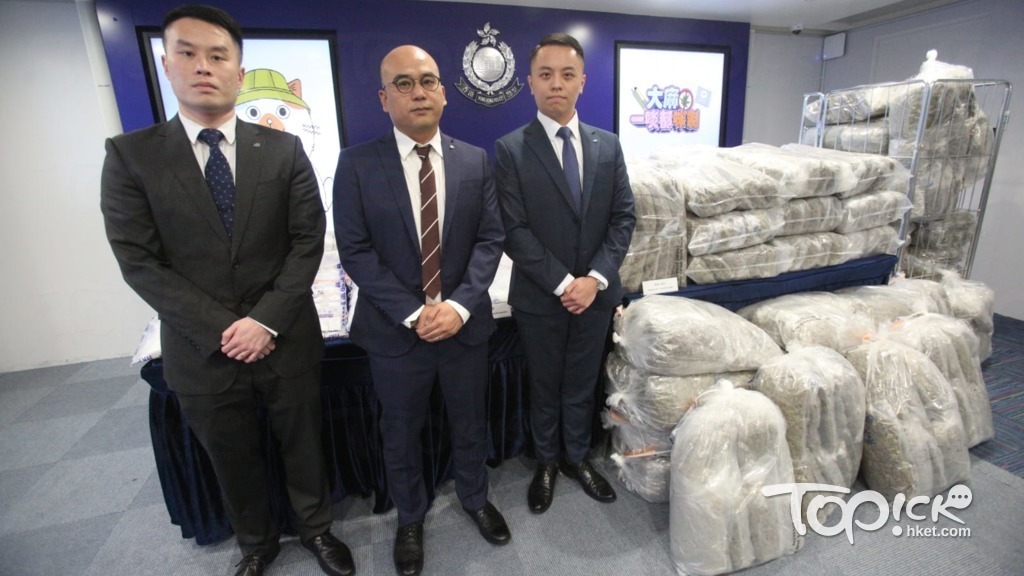 警方偵破一宗販毒案件　繳獲市值1億1千萬元毒品。（曾秋文攝）