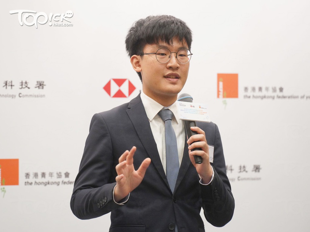 「創新科技獎學金」頒獎典禮及得獎學生專訪。城大獸醫學學士學生凌朗僖。（林宇翔攝）