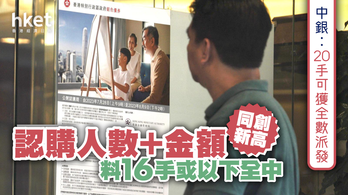 銀色債券2023】認購人數＋金額同創新高料16手或以下全中中銀︰20手可獲全數派發（不斷更新）