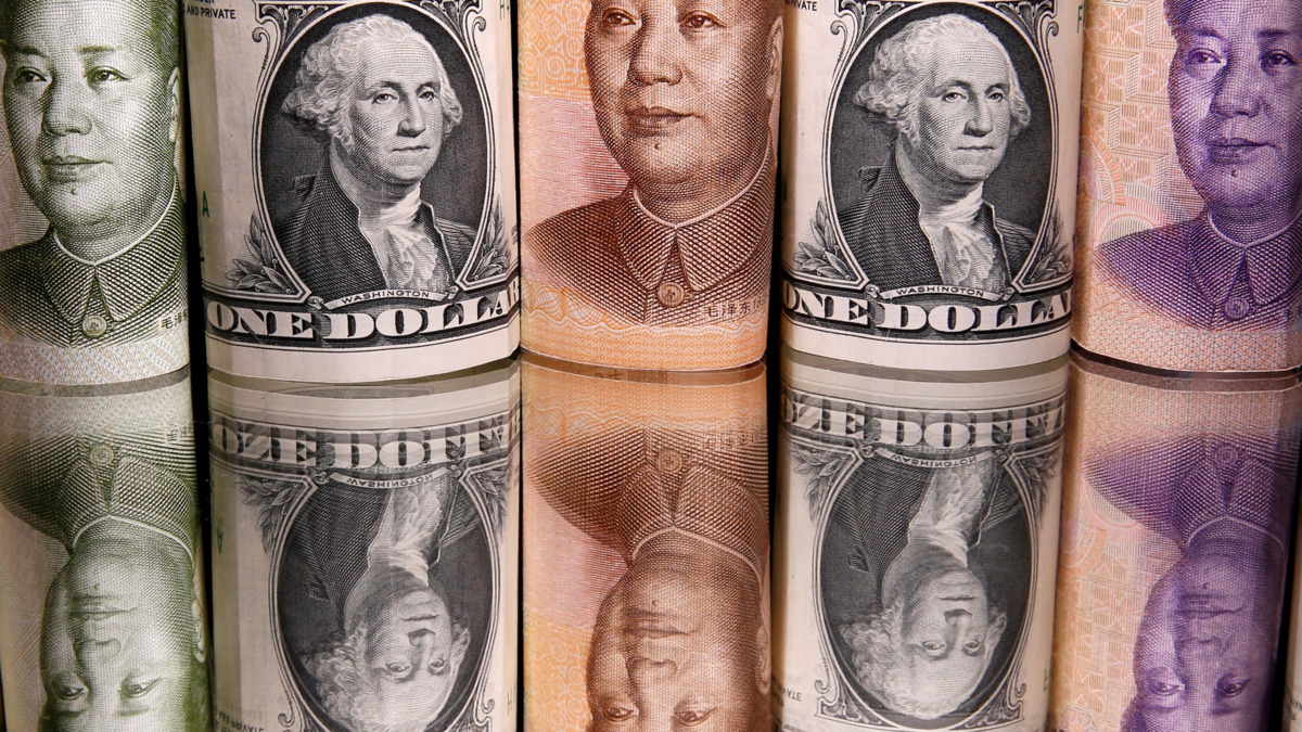 人民幣離岸價短線跌破7.25 在岸價跌268點一個月低