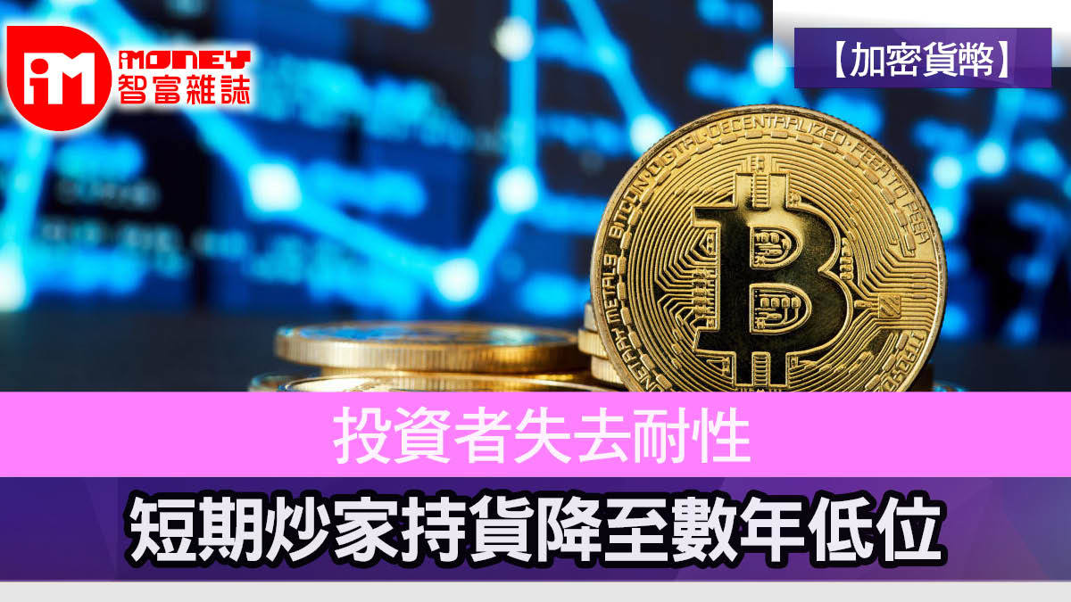 加密貨幣】投資者失去耐性短期炒家持貨降至數年低位