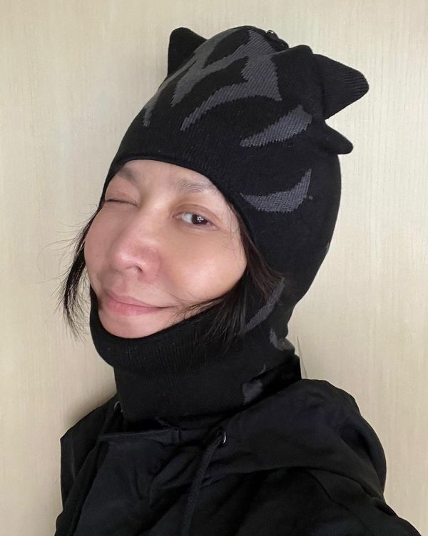 劉嘉玲大方分享素顏照。(取自instagram)