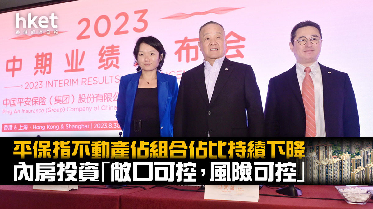 平保2318】平保指不動產佔組合佔比持續下降內房投資「敞口可控，風險可控」