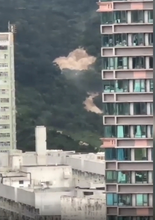 將軍澳屋邨現山泥傾瀉危機。