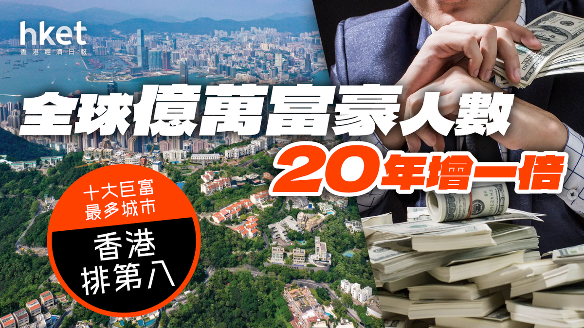全球億萬富豪人數20年增一倍十大巨富城市香港排名低過新加坡