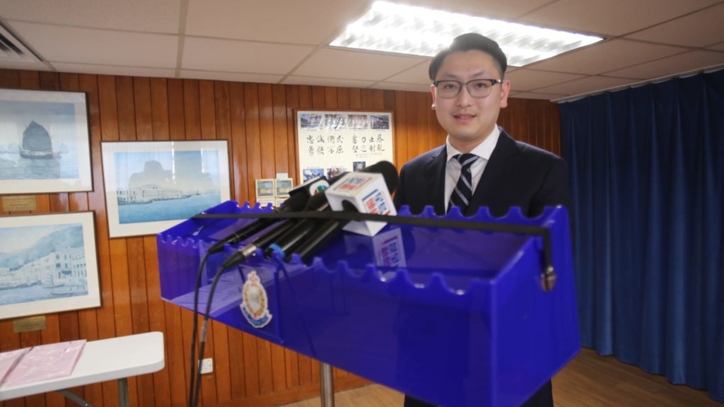 油尖警區刑事調查第3隊督察林智洋。（曾秋文攝）