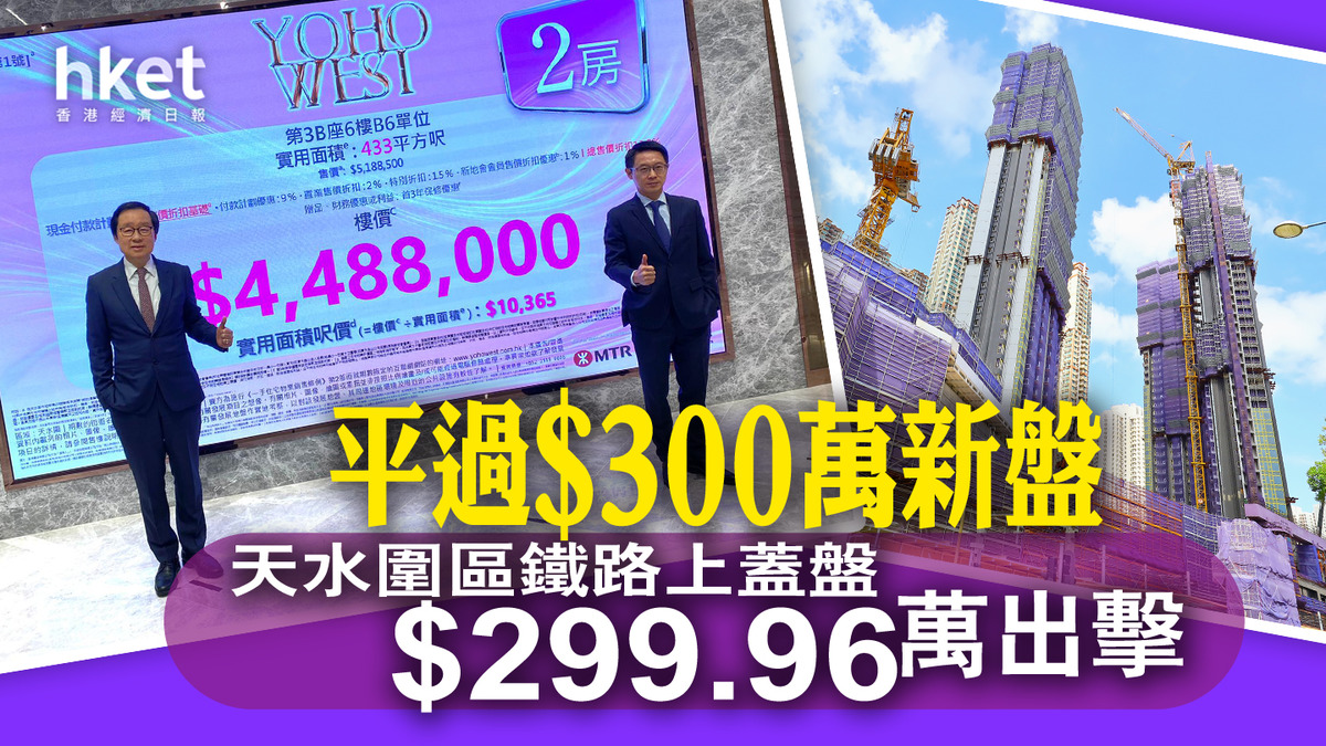 新盤價單│YOHO WEST推出首批280伙折實價299.96萬起| 新盤新聞| 新盤