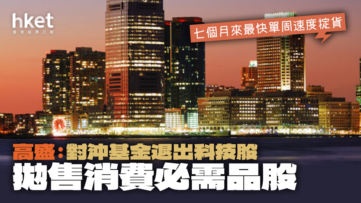 大行報告】高盛：對沖基金退出科技股並拋售消費必需品股