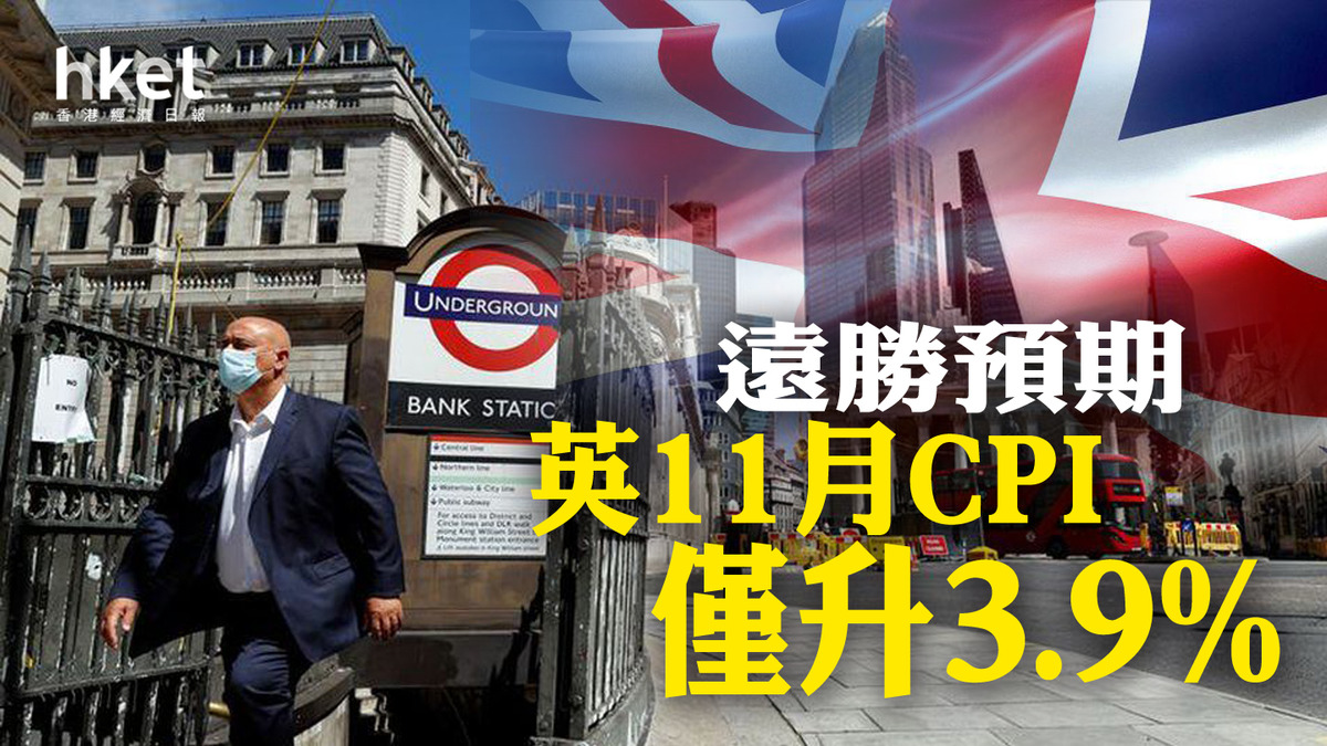 英11月CPI僅升3.9% 遠勝預期