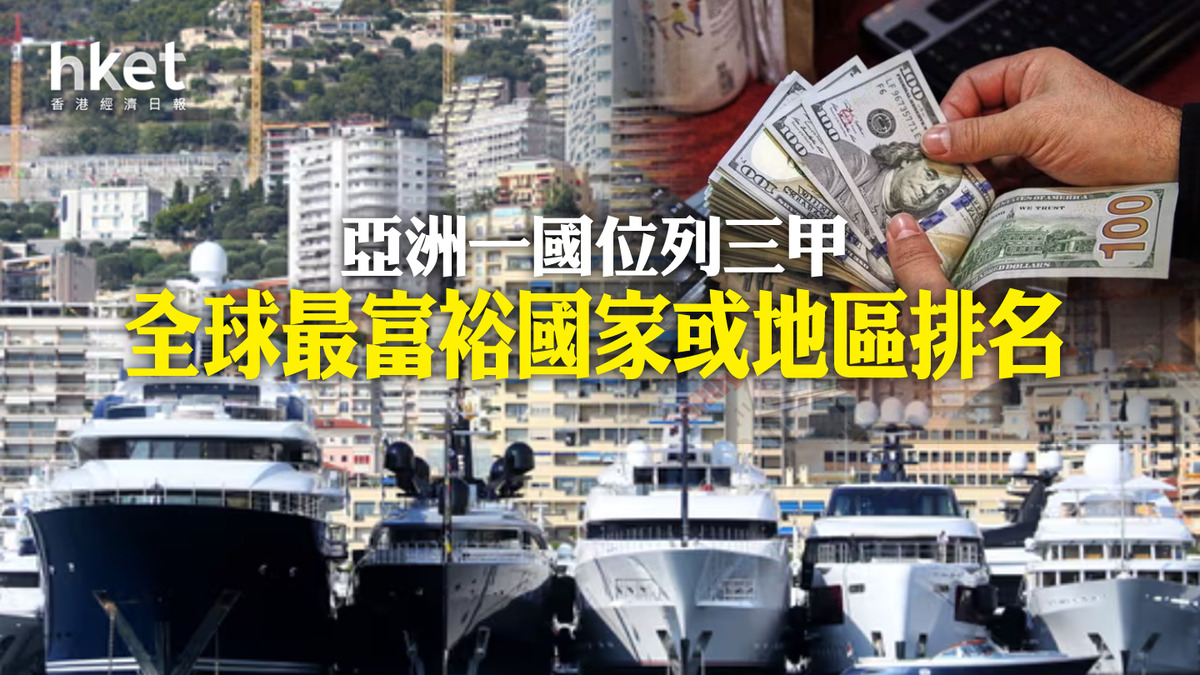 全球最富裕國家或地區排名亞洲一國位列三甲