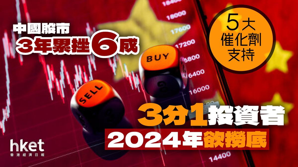 中國股市3年累挫6成3分1投資者2024年欲撈底5大催化劑支持