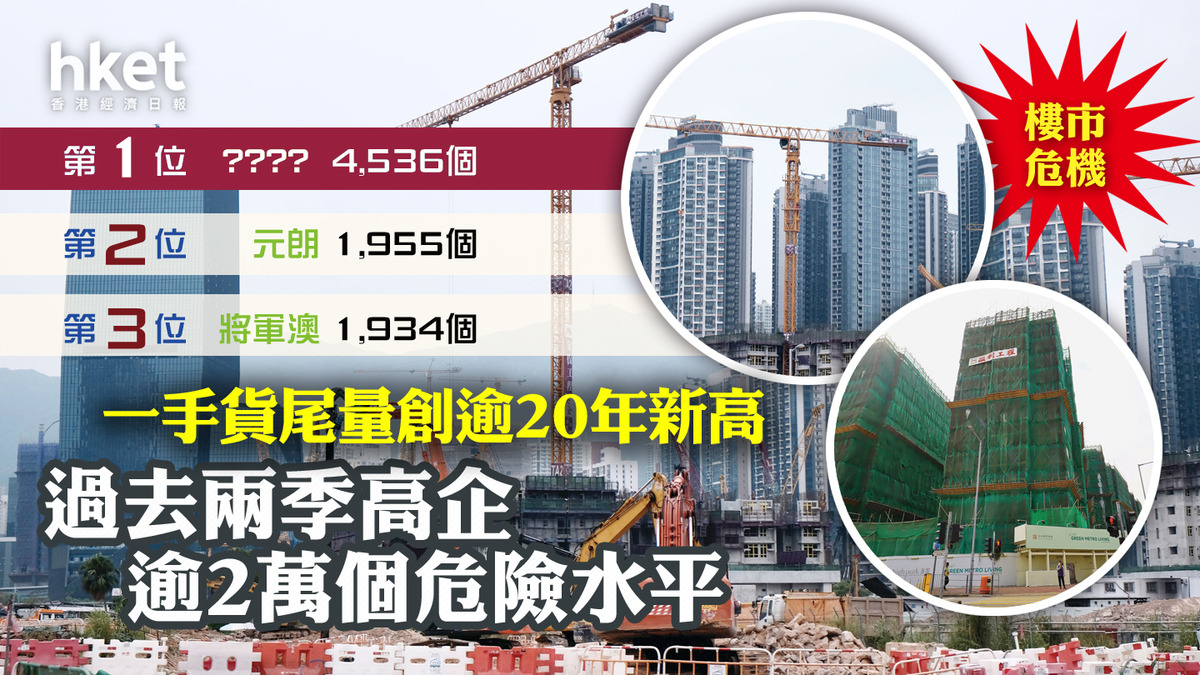 樓市危機│一手貨尾量連續兩季高企逾2萬個危險水平 上季創逾20年新高