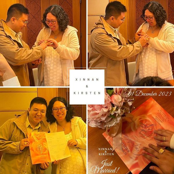 去年12月初，利愛安公佈榮升人妻！（取自instagram）
