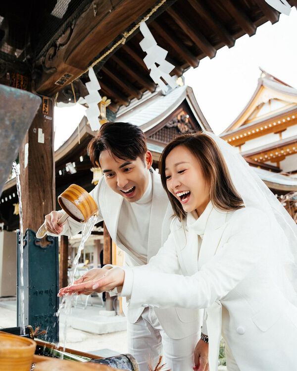 在日本影婚照。