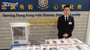 元朗警區刑事調查隊主管督察陳卓。(曾秋文攝)