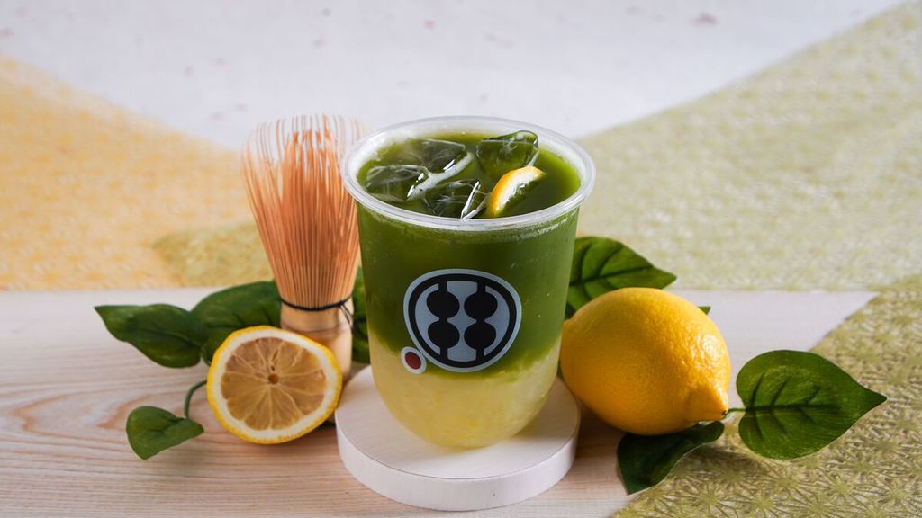 檸檬蕨餅梳打及檸檬蕨餅抹茶特飲