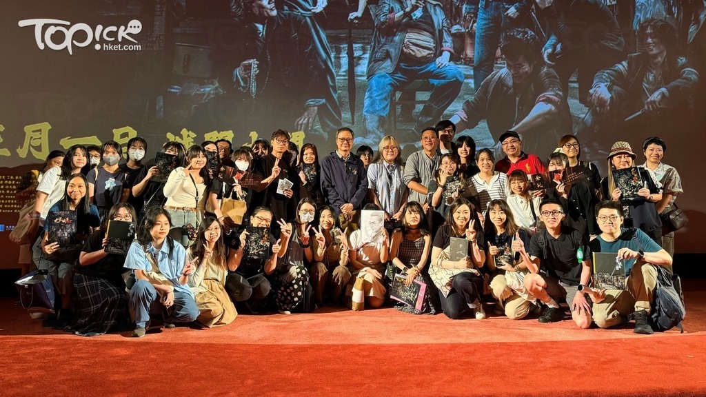 《九龍城寨之圍城》監製莊澄、導演鄭保瑞、原著小說作者余兒現身九展星影滙戲院謝票。